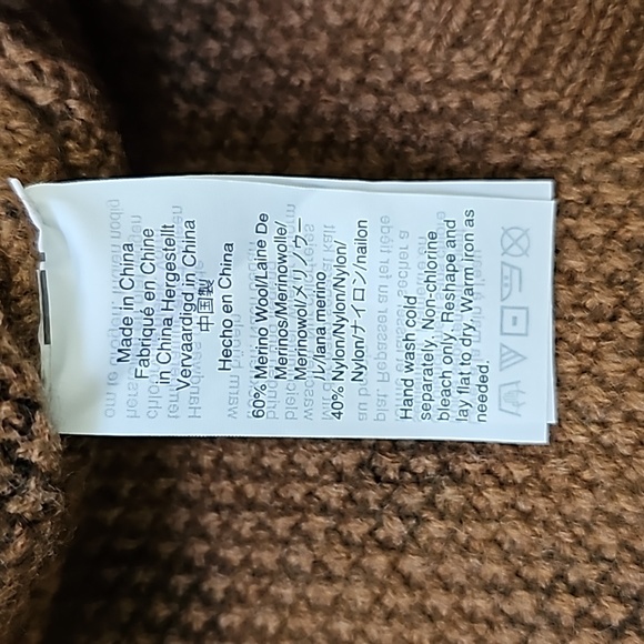 Madewell Black Brown Polka Dot Long Sleeve Wool Sweater Dress Size XS - Picture 9 of 15